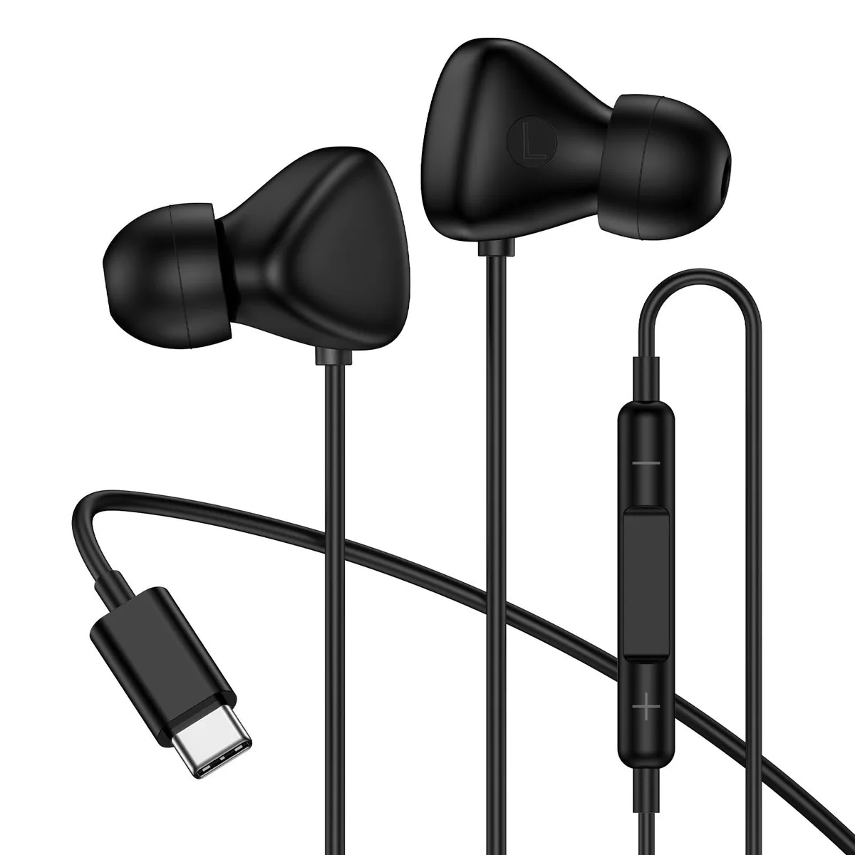 No Sew No Sew J-ES USB-C In-Ear Earbuds Black 1.2m DAC 14.2mm — product photo