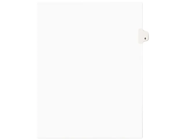 Avery Avery 11916 Legal Side Tab Dividers, Title 6, Letter, White, 25 Pack — product photo