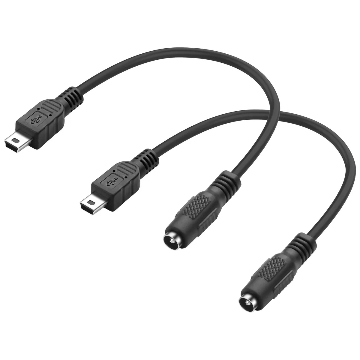 BUCIER BUCIER DC 5.5*2.1mm Female to Mini USB 5 Pin Male Power Cable 20cm 2PCS — product photo