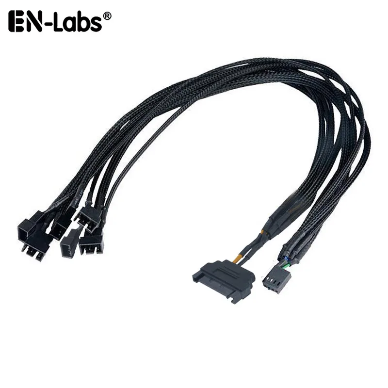 EN-Labs EN-Labs SATA 15-pin to 6× TX4 PWM splitter cable 16.9 inch — product photo