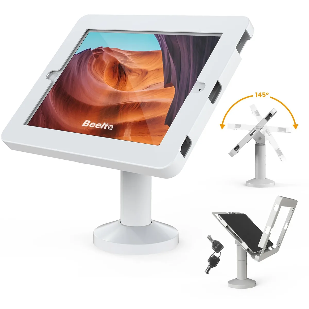 BEELTA INC. BEELTA INC. A2602 2 in 1 accessory iPad 10.2" 2019-2021 key lock stand — product photo