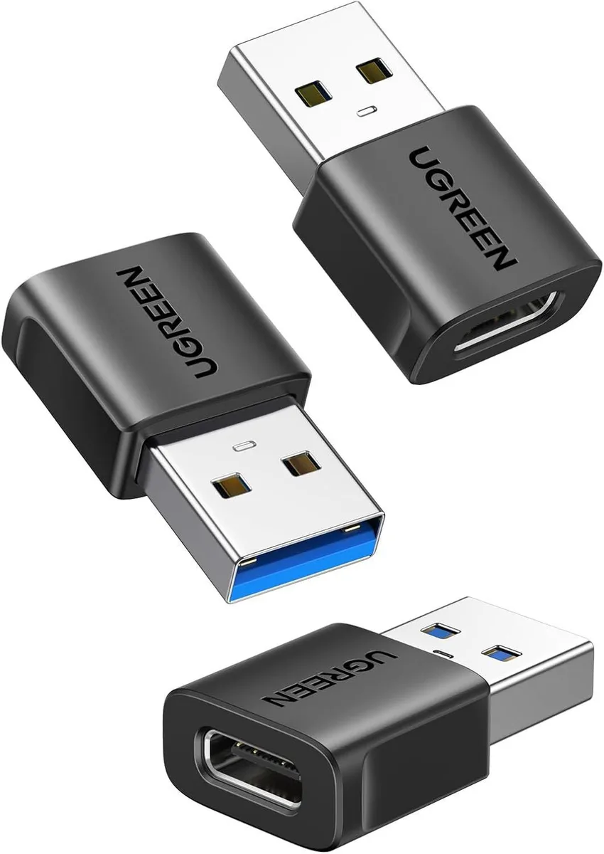 Vszerda Vszerda USB-C Female to USB-A Male Adapter 3 Pack Black — product photo