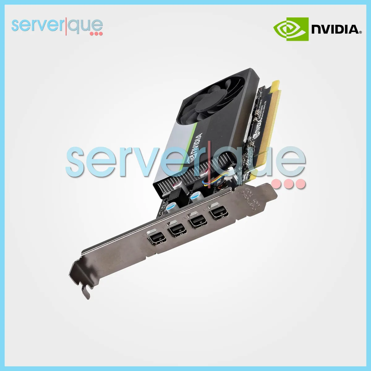 Full-height graphics card with four Mini DisplayPort outputs