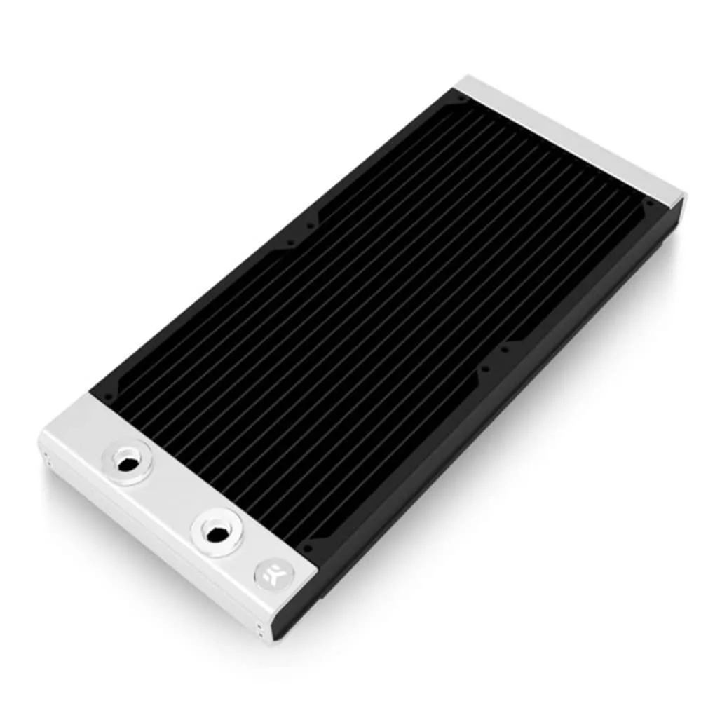 Black 360 mm copper radiator with aluminium end caps, 58 mm thick
