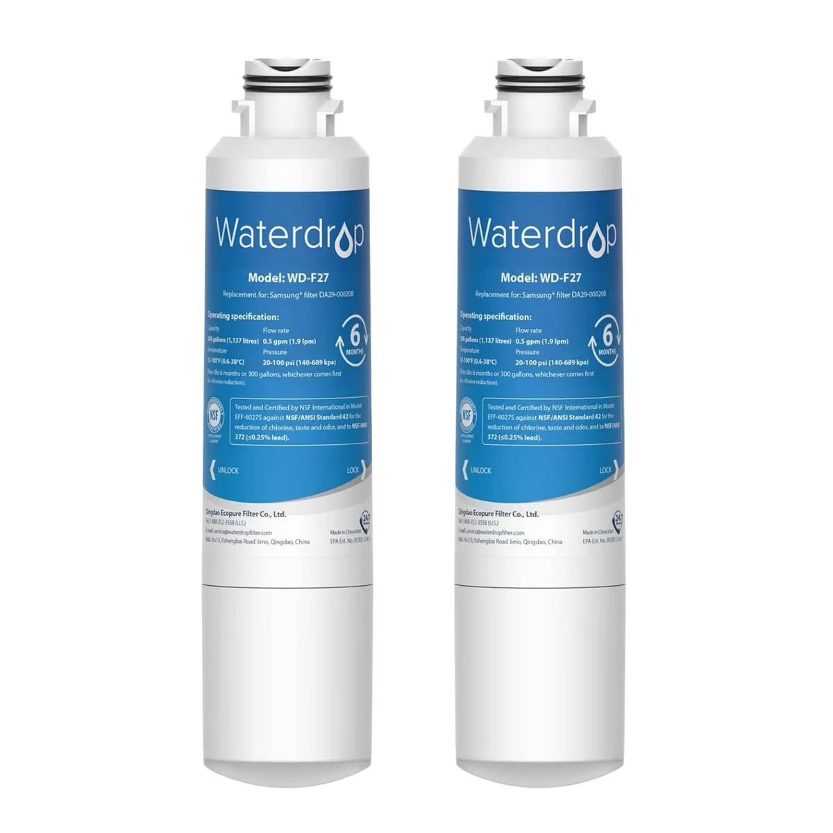 Waterdrop Waterdrop DA29-00020B water filtration filter cartridge 2 pack — product photo