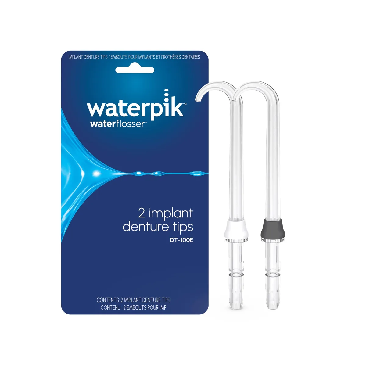 Waterpik Implant Denture Tip DT-100E 2 Count — product photo