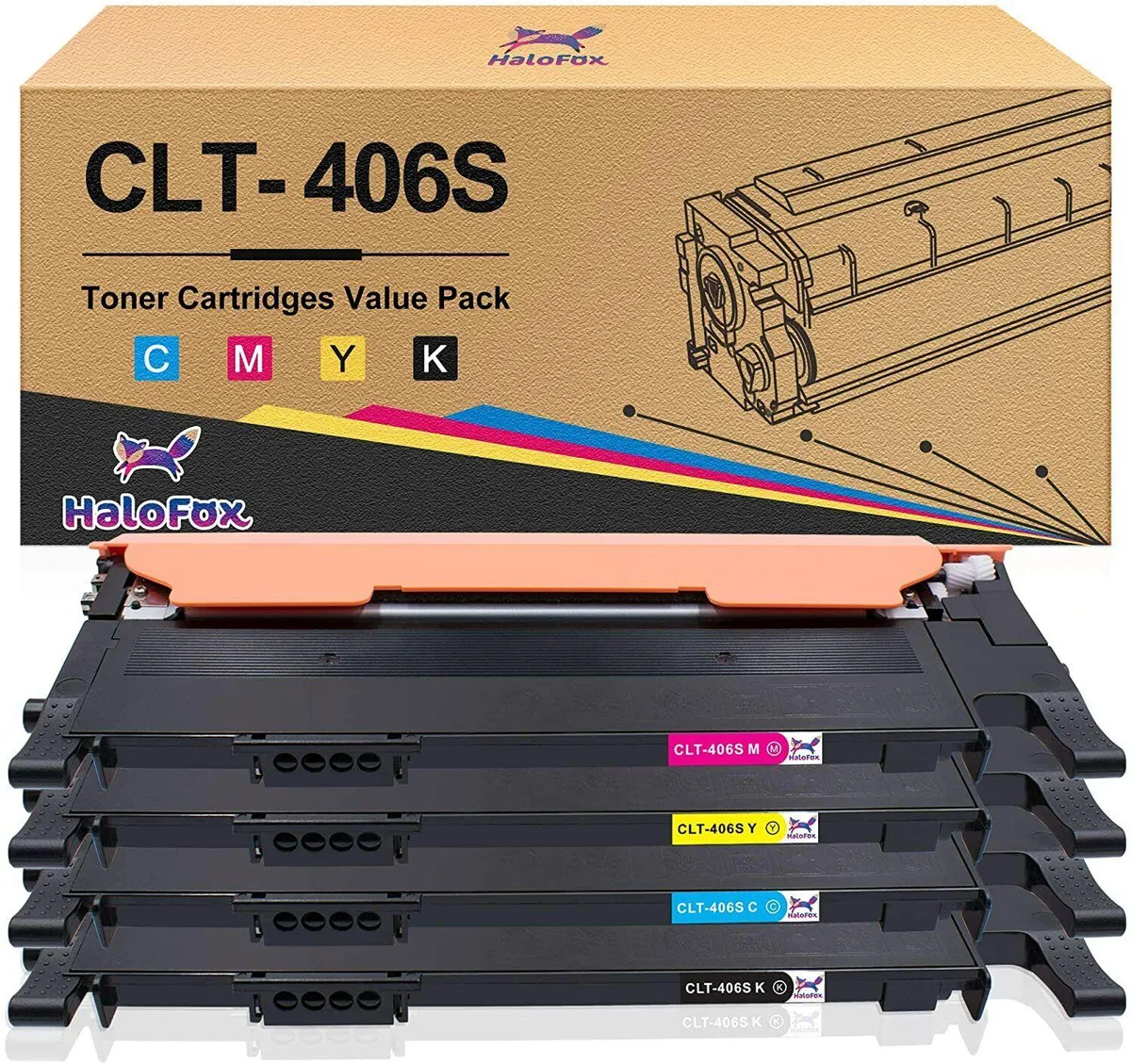 V4ink V4ink CLT-K406S 4-Pack Color Toner Cartridge — product photo