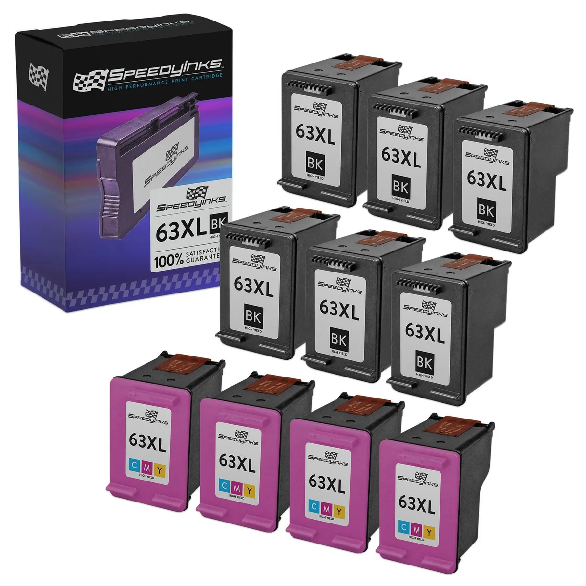 HP HP 63XL Ink Cartridge 10-Pack 6 Black 4 Color — product photo