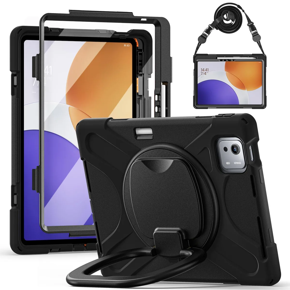 Werleo Werleo case for Xiaomi Pad 7S Pro 12.5 2025 with 360 stand straps screen protector — product photo