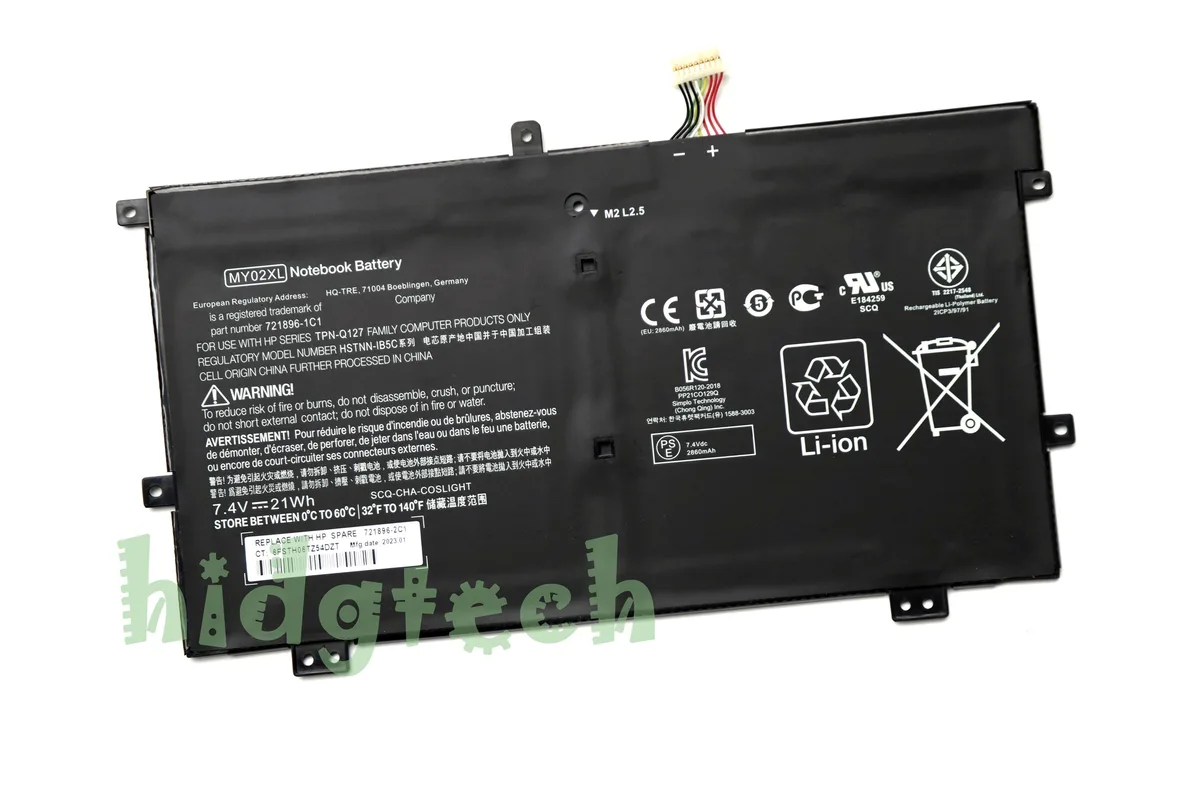 Beisite Beisite MY02XL laptop battery 7.4V 21Wh for Pavilion 11-h100 Slatebook 10-h000sa — product photo