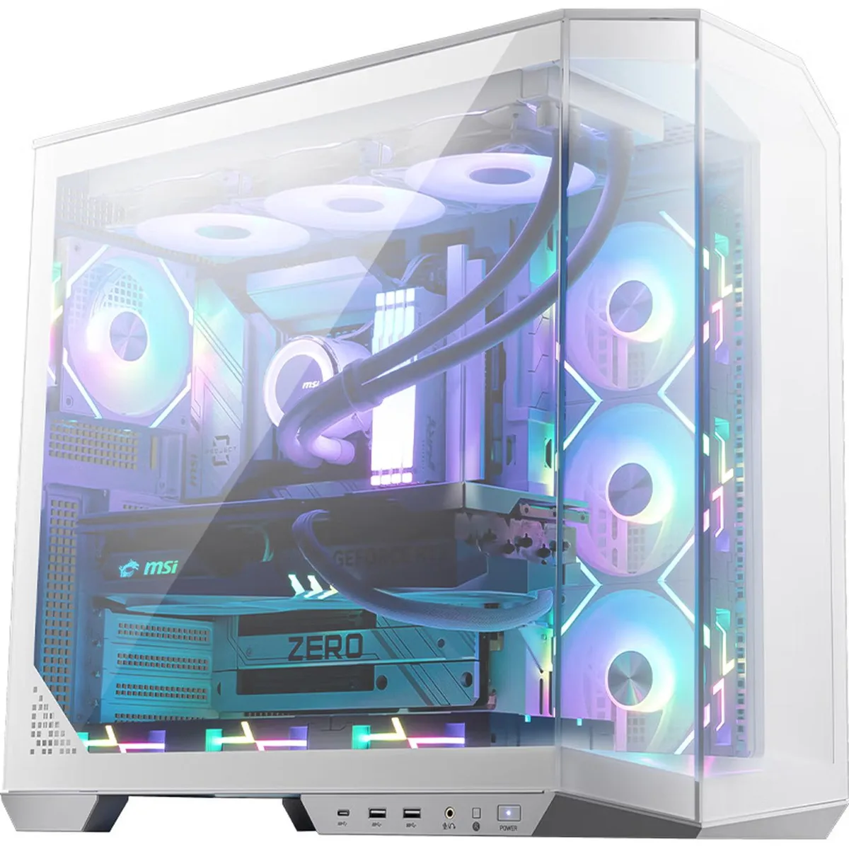 MSI MSI MAG PANO M100L PZ WHITE PC Case — product photo