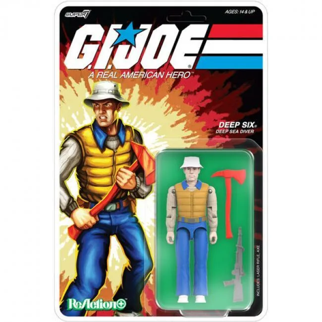 Super7 Super7 G.I. Joe ReAction+ Deep Six Comic 12pt Articulation OR-GIJO-11891 action figure — product photo