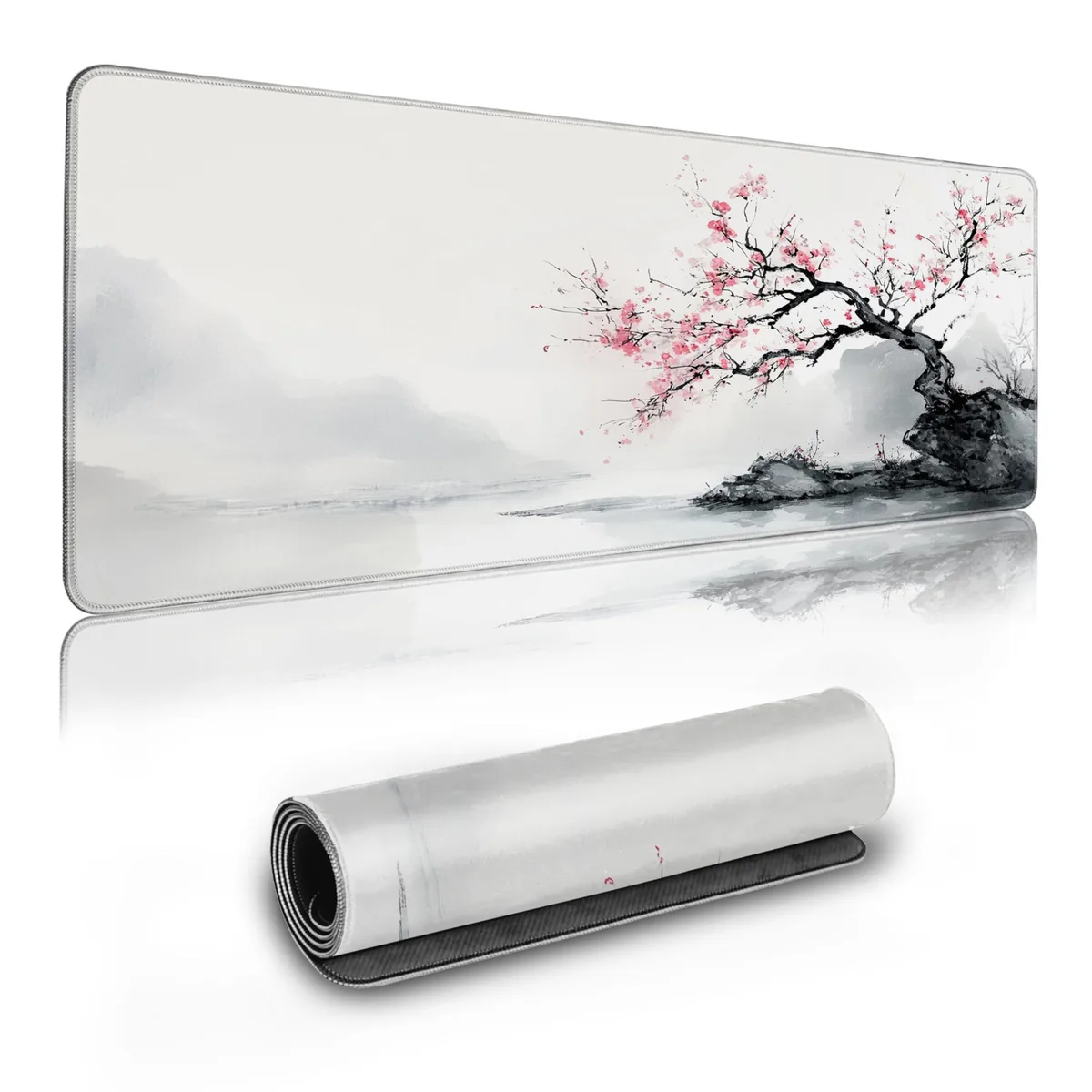  Keychron Mouse Pad 31.5 x 11.8 inches White Cherry Blossom — product photo
