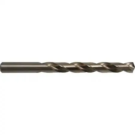 Cylindrical cobalt jobber drill bit, 12.5 mm, straw bronze finish, split point tip