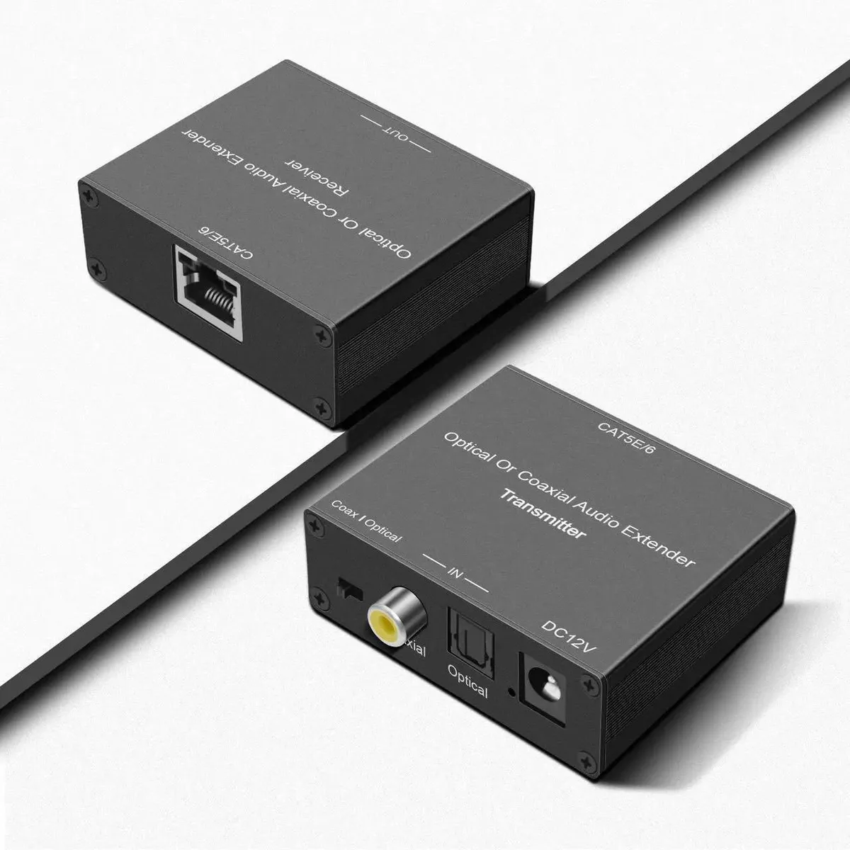Vszerda Vszerda Digital Audio Extender Optical/Coaxial Cat5e/6 500ft PoC — product photo