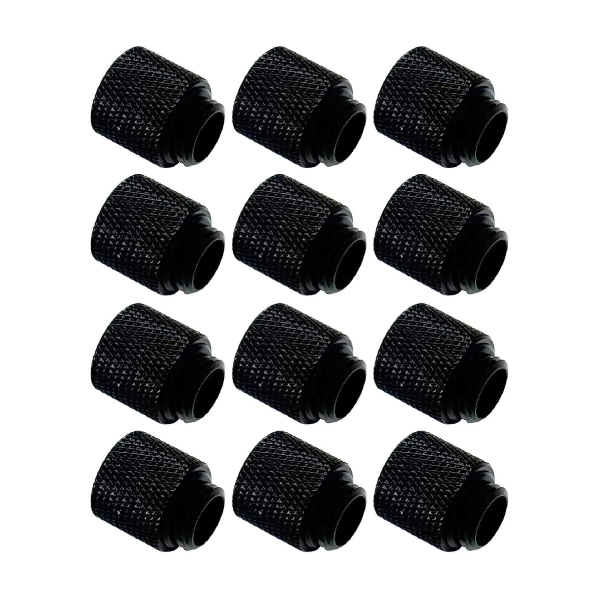 greenDracaena greenDracaena G1/4" 15mm Male-Female Extender Fittings 12 Pack Black — product photo