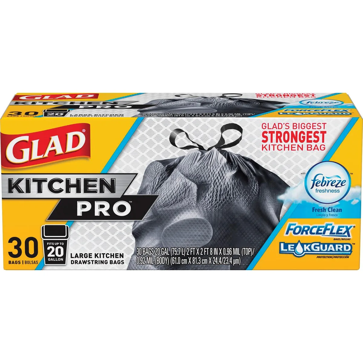 Clorox Clorox CLO78913 20gal 30-count kitchen bags — product photo