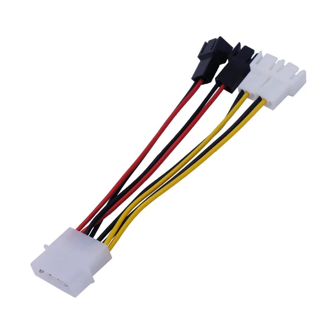 Vszerda Vszerda 4-pin Molex to 2×5 V & 2×12 V 3-pin fan power cable 12.5 cm — product photo