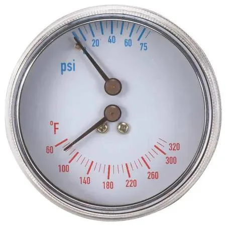 Value Brand Value Brand Boiler Gauge 0-75 PSI 60-260 F Window — product photo