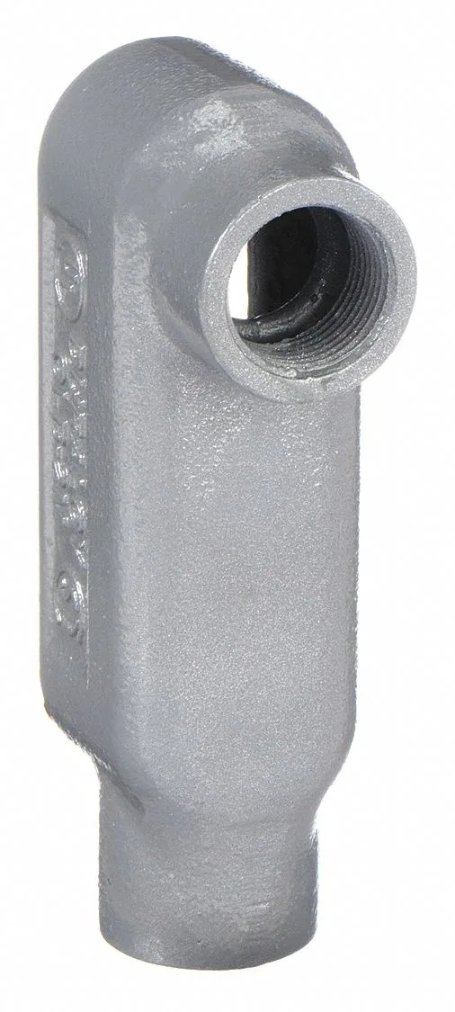 Gray iron conduit outlet body LB style threaded hub 1 1/4 inch powder coated finish