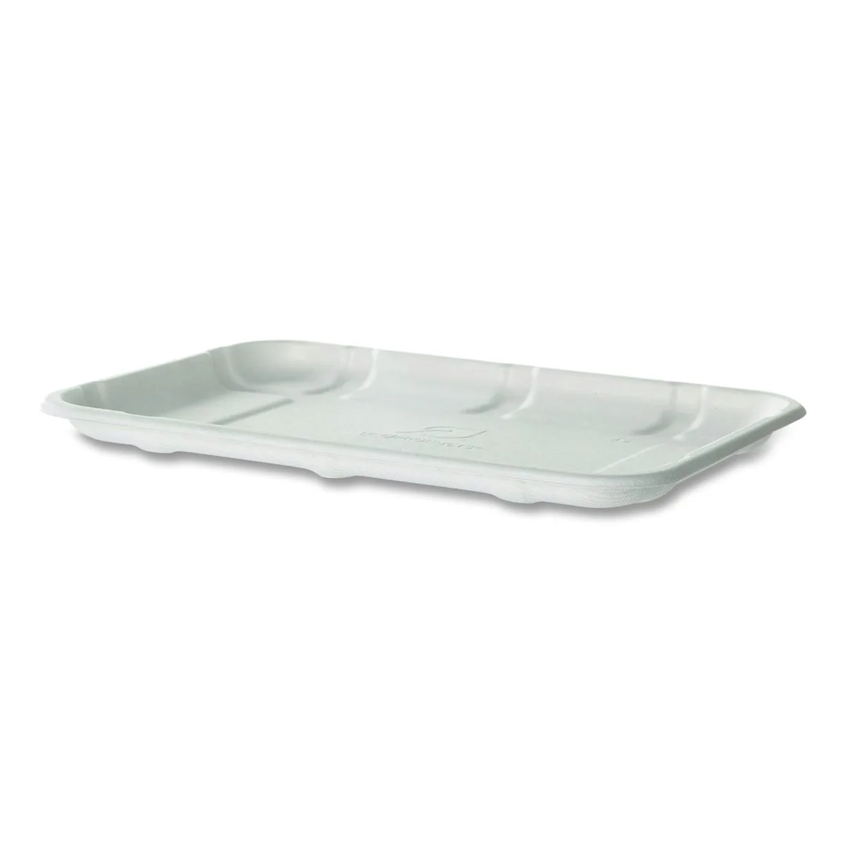 Eco-Products Eco-Products Sugarcane Fiber Meat and Produce Tray 8.5 x 6.2 x .5 White 400/Carton — product photo