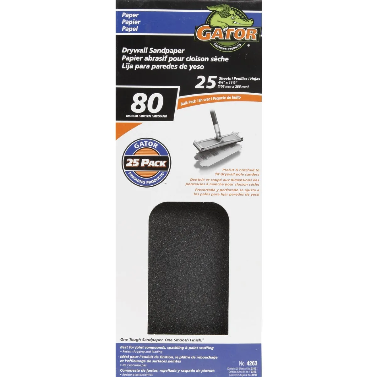 Ali Indistries Inc Ali Industries Inc 4263 80 Grit Drywall Sandpaper 25 Sheets — product photo