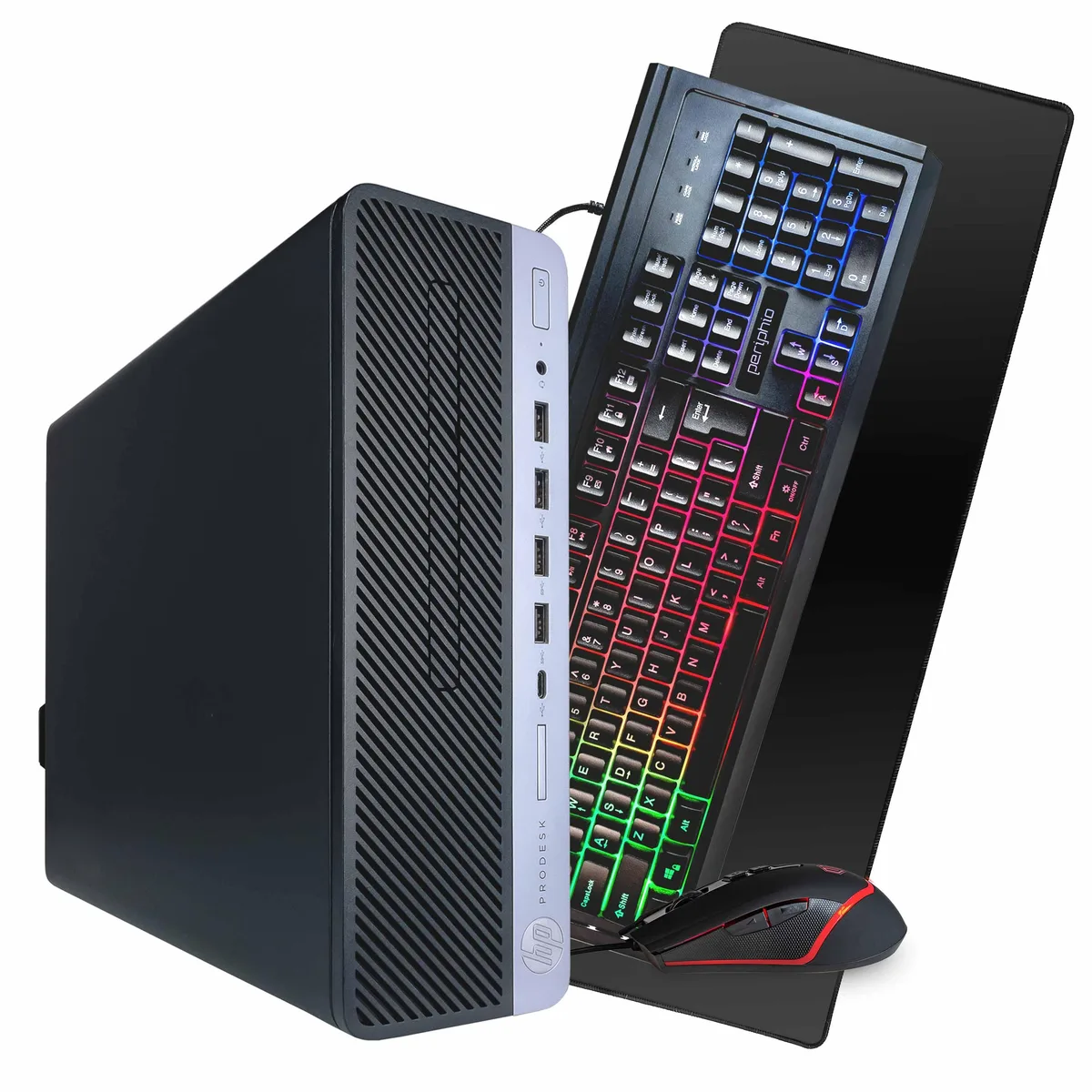 HP HP ProDesk 600G4 desktop PC Core i5-8500 16GB DDR3 500GB SSD Windows 11 Pro GeForce 1030 — product photo