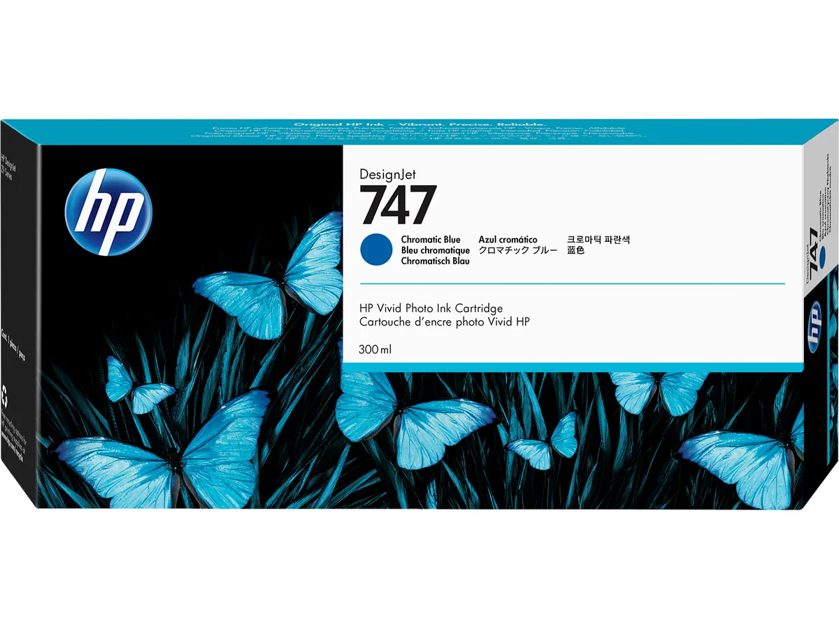 HP HP P2V85A 747 Chromatic Blue 300 ml Ink Cartridge — product photo