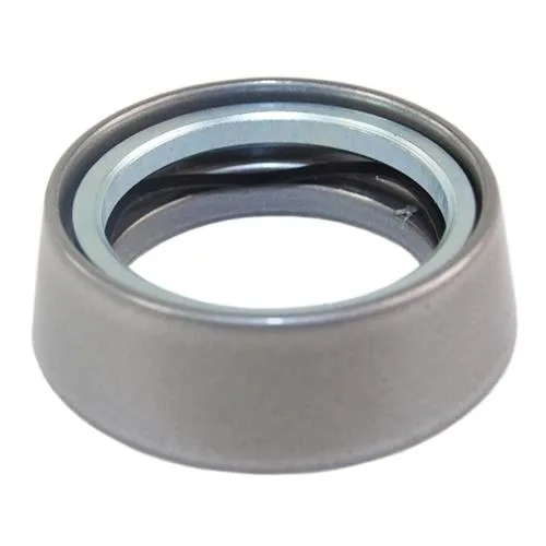 Satin chrome aluminum cylinder collar guard with spring and washer for mortise cylinders