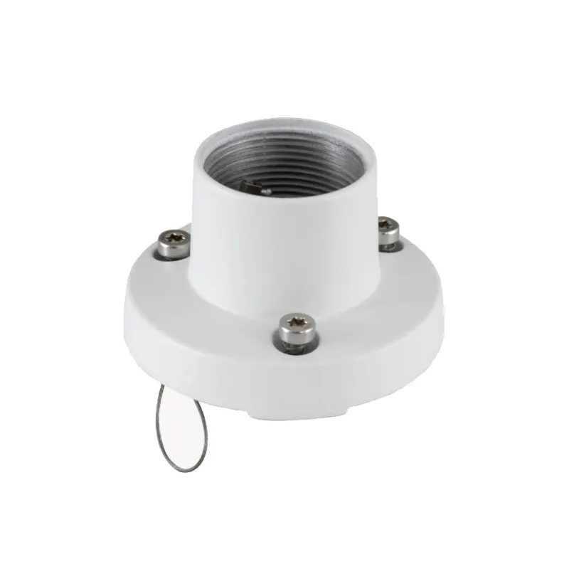 White aluminium pendant kit for mounting PTZ cameras on 1.5 inch NPS threaded brackets