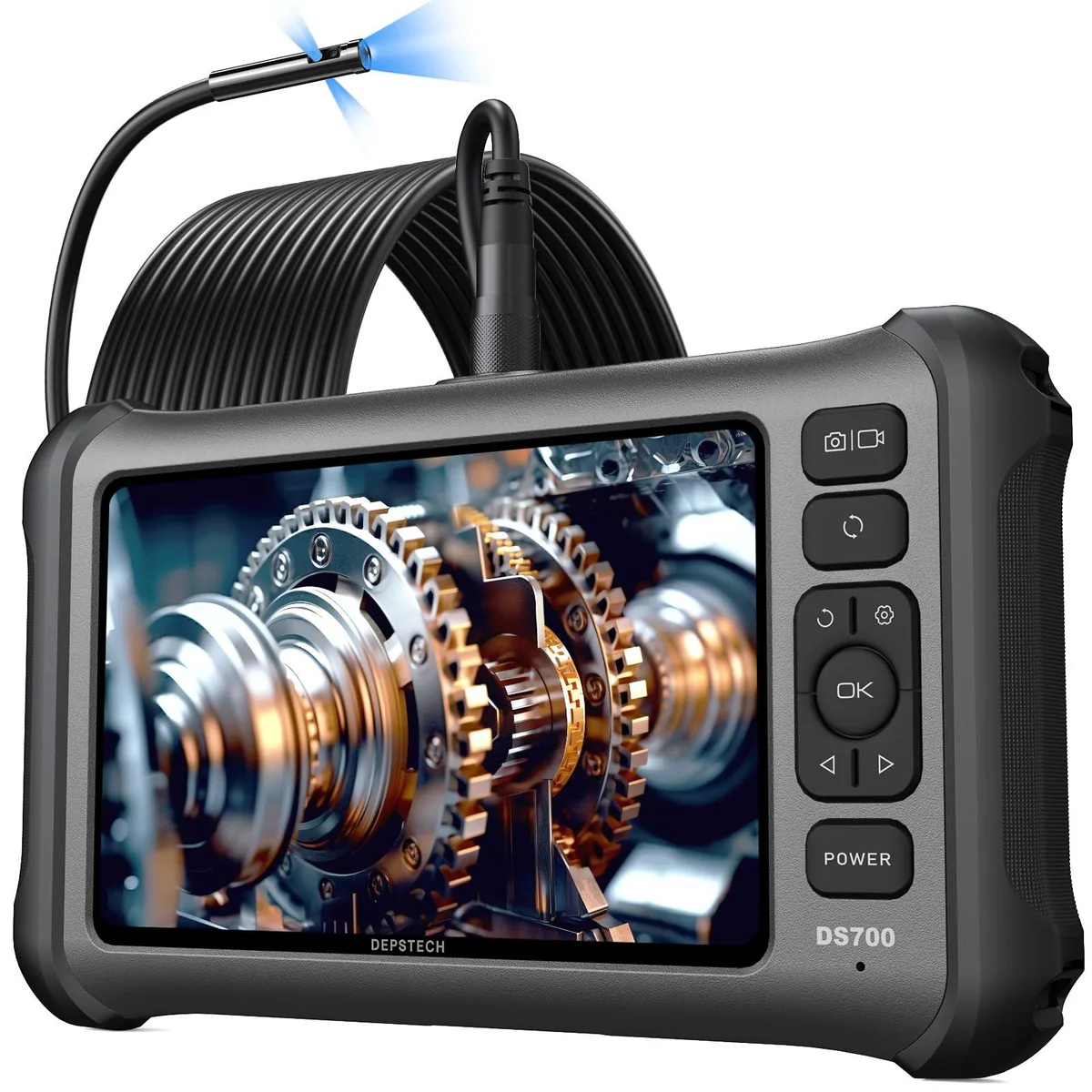 KEHIPI KEHIPI DS700TL5MSM 7" IPS Triple-Lens Borescope 1080p 16.5ft IP67 — product photo