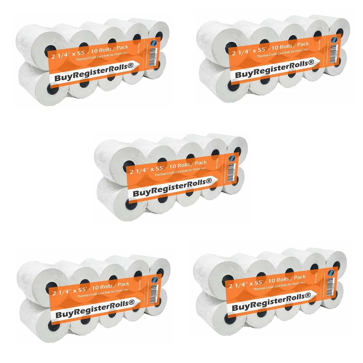  Brother 21455-50-new 2.25" x 55' Thermal Receipt Paper 36 Rolls 48 GSM — product photo