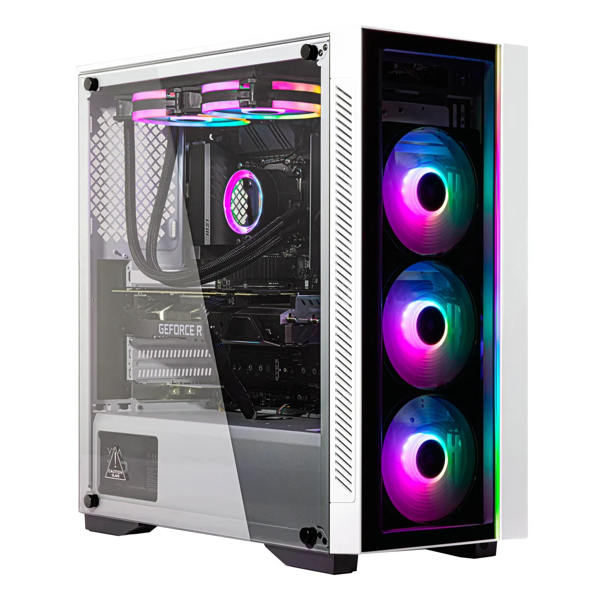Velztorm Velztorm Novux gaming PC i5-12600K RTX 3070 32GB DDR5 1TB PCIe SSD White — product photo