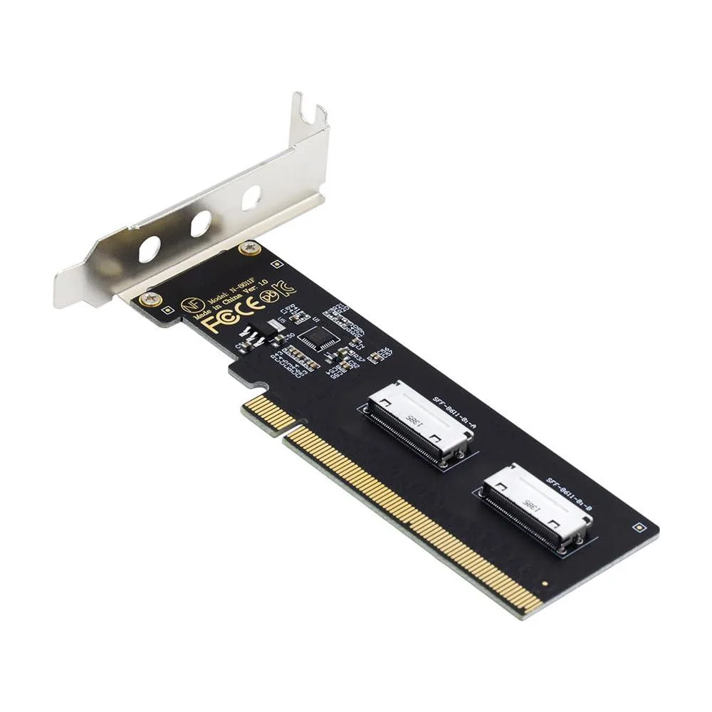 LORDWORLD LORDWORLD PCIe 16x to Dual Oculink SFF-8612/8611 8X VROC Adapter — product photo