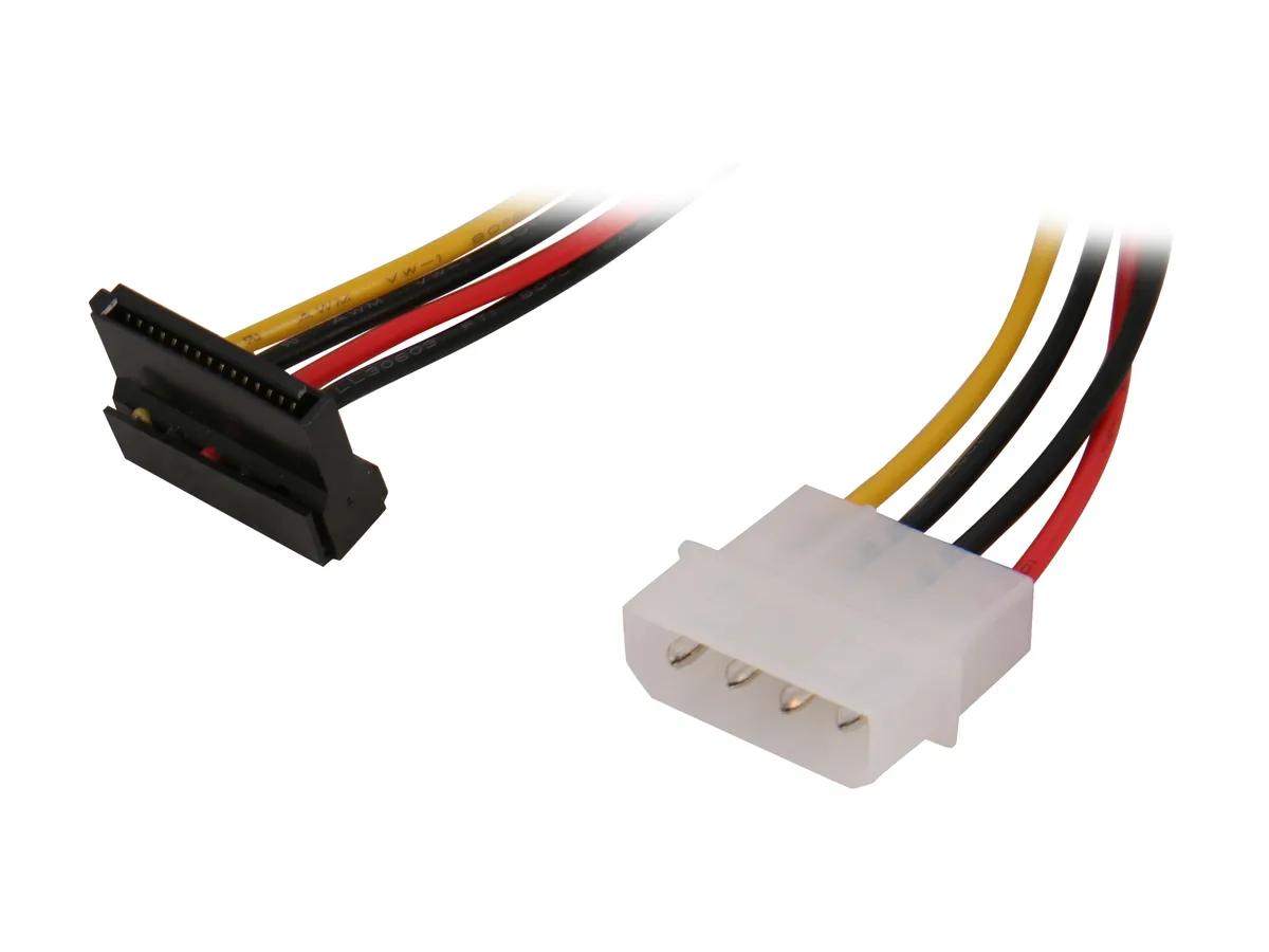 STARTECH STARTECH SATAPOWADAPR 6 in 4 Pin Molex to Right Angle SATA Power Cable Adapter — product photo