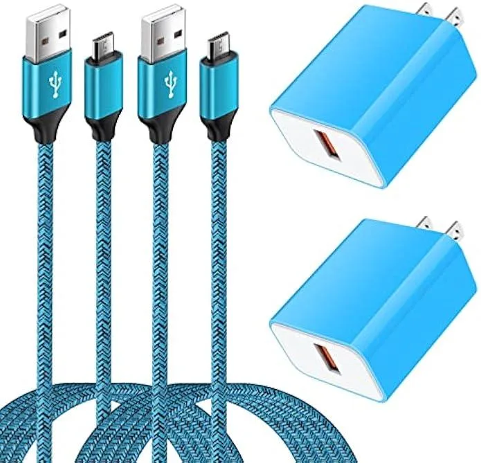 TAURKENAM TAURKENAM 18W QC 3.0 Charger Kit with 6FT Micro USB Cable 2Pack — product photo