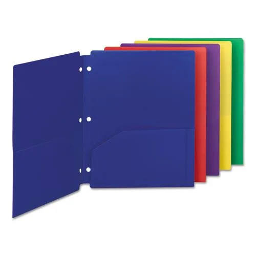 Smead Smead 87939 Poly Snap-In Two-Pocket Folder 11 x 8.5 Assorted 10/Pack — product photo