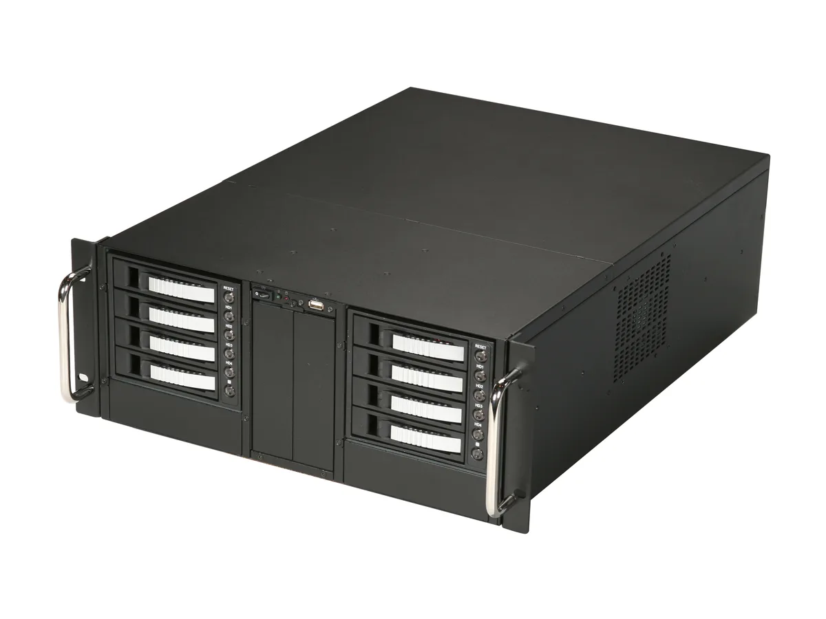 iStarUSA Inc. iStarUSA Inc. D-410-B8SA Silver 4U rackmount server chassis — product photo