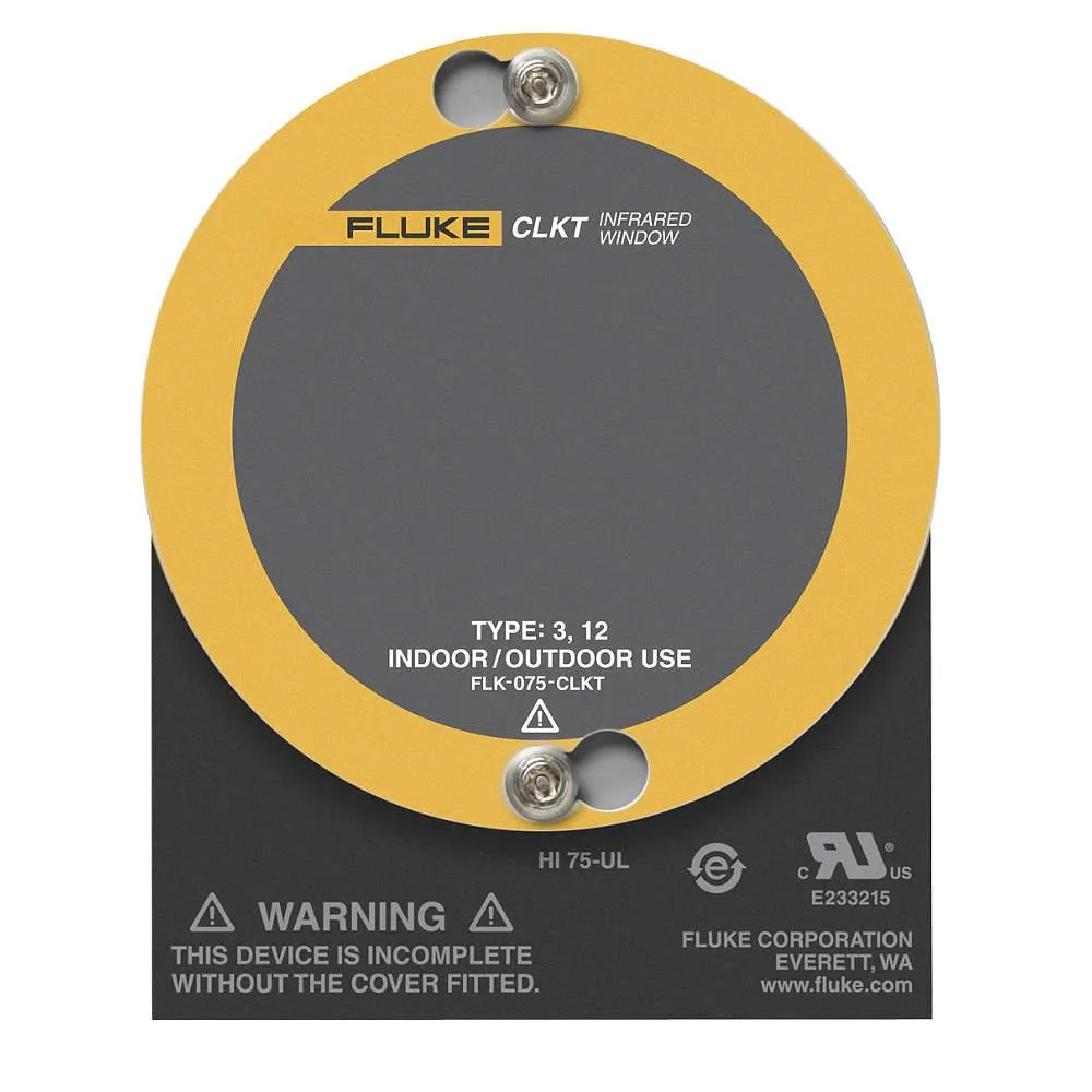 Round Fluke infrared window 100 mm diameter IP65 rating