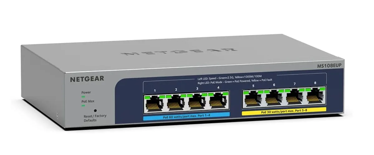Netgear Inc. Netgear Inc. MS108EUP-100NAS 8-port 2.5G PoE++ network switch — product photo