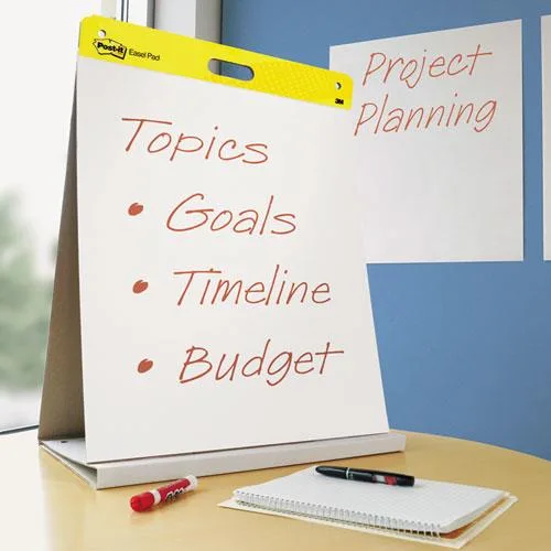 Post-it Easel Pads Post-it Easel Pads Self Stick Tabletop Unruled Pad 20 x 23 White 20 Sheets 563R — product photo