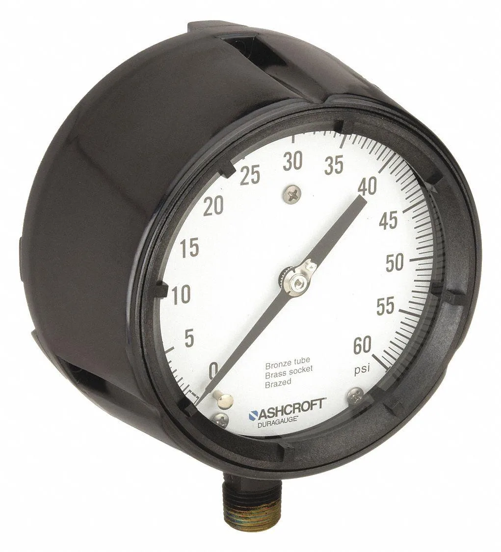 Ashcroft Ashcroft 451279 Process Pressure Gauge 0-60 psi 4-1/2in 1/2in NPT — product photo