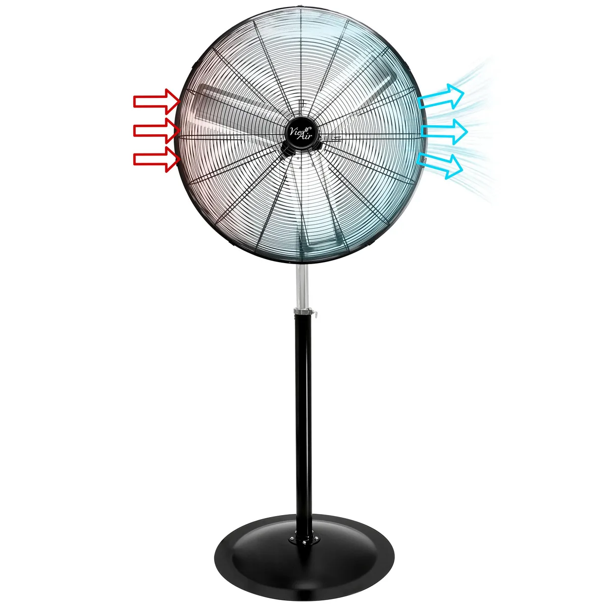 Vie Air Vie Air 510120624M 30in Pedestal Fan 65-78in Adjustable Height — product photo