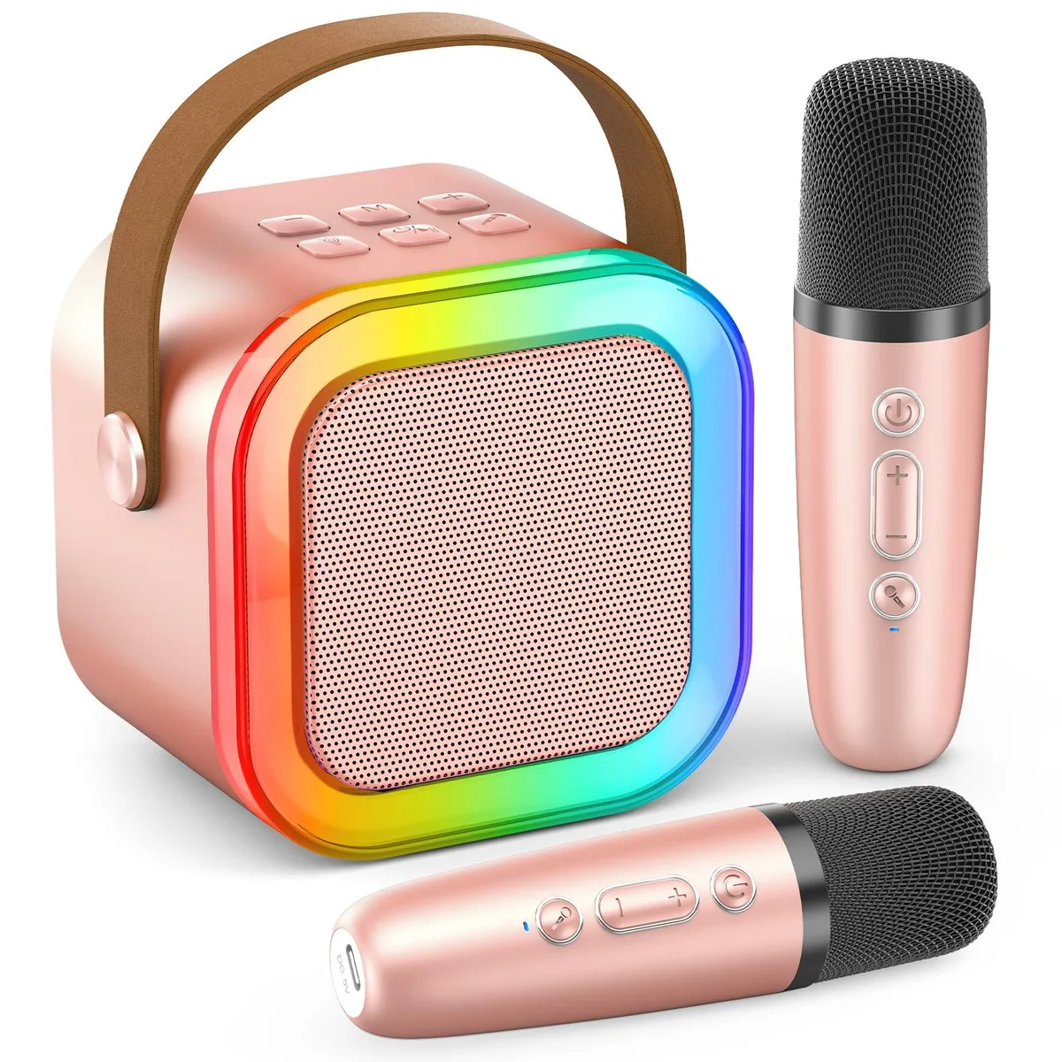  K-51 Karaoke System with 2 Wireless Microphones Rose Gold — product photo
