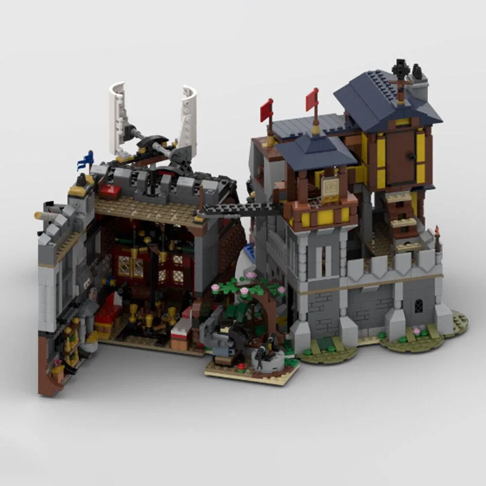 ZITIANYOUBUILD ZITIANYOUBUILD MOC-150348 Castle Port Pirate Tavern Ship Garden Path 2284 Parts Educational Building Set — product photo