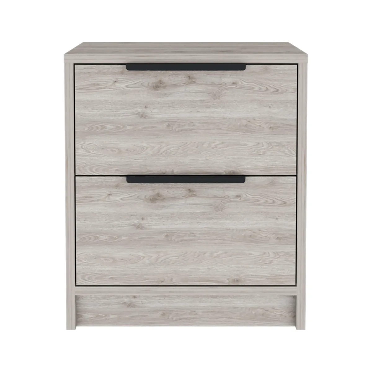 FM FURNITURE FM FURNITURE Washington Nightstand Two Large Drawers 16.1" W x 14.2" D x 18.8"H Light Gray — product photo