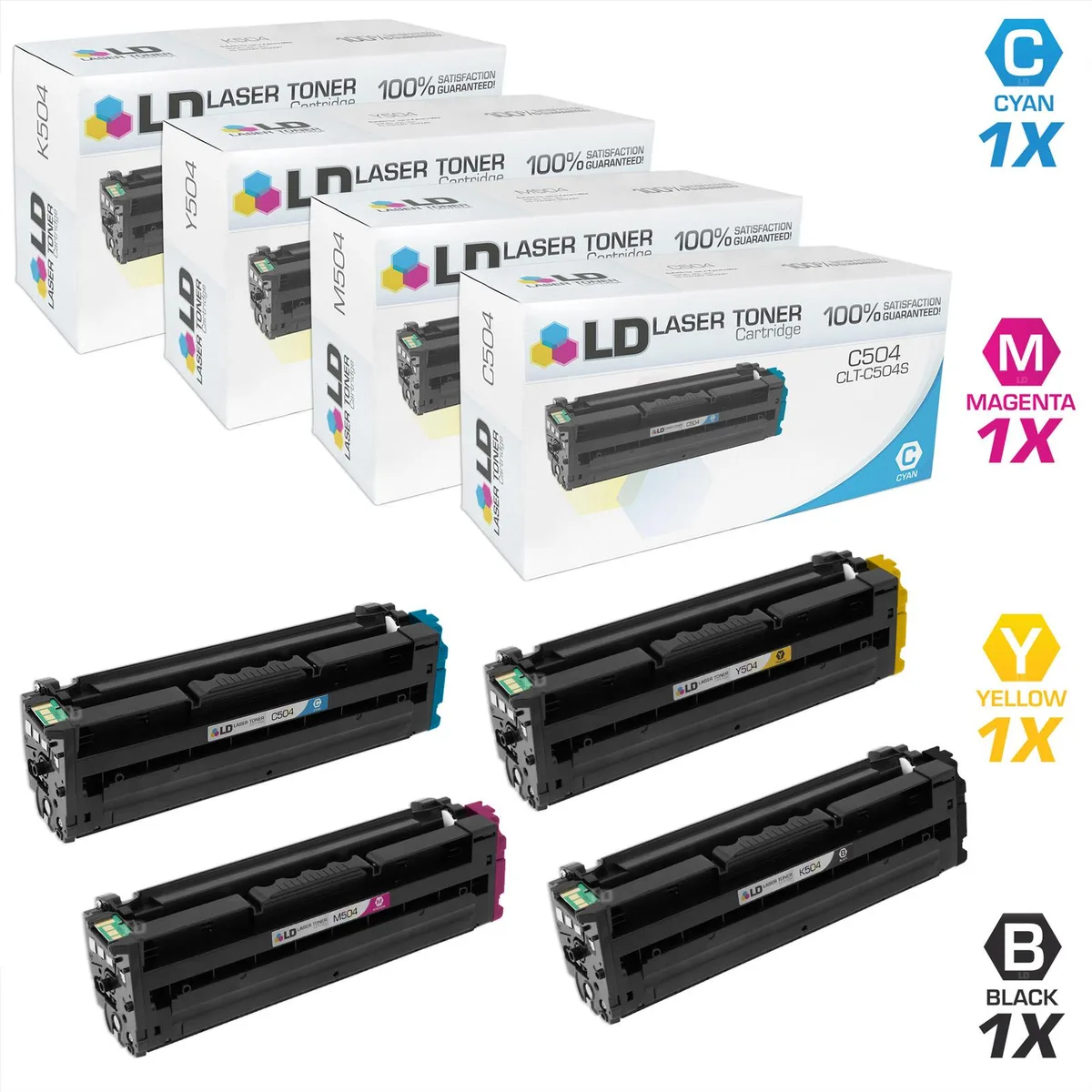LD Products LD Products Compatible Toner Cartridge 4-Pack for Samsung CLT-504S Series — product photo