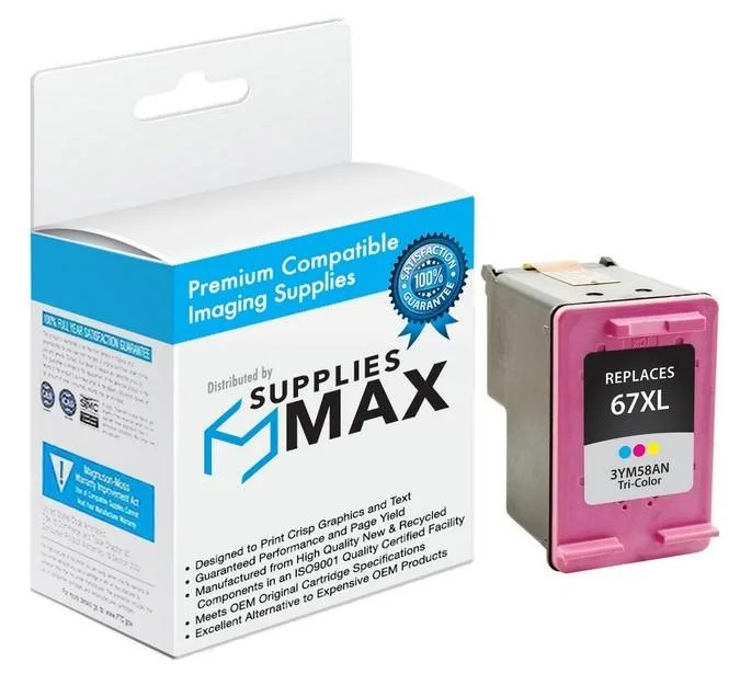 SuppliesMax SuppliesMax 3YM58AN Tri-Color Inkjet Cartridge 200 Pages — product photo