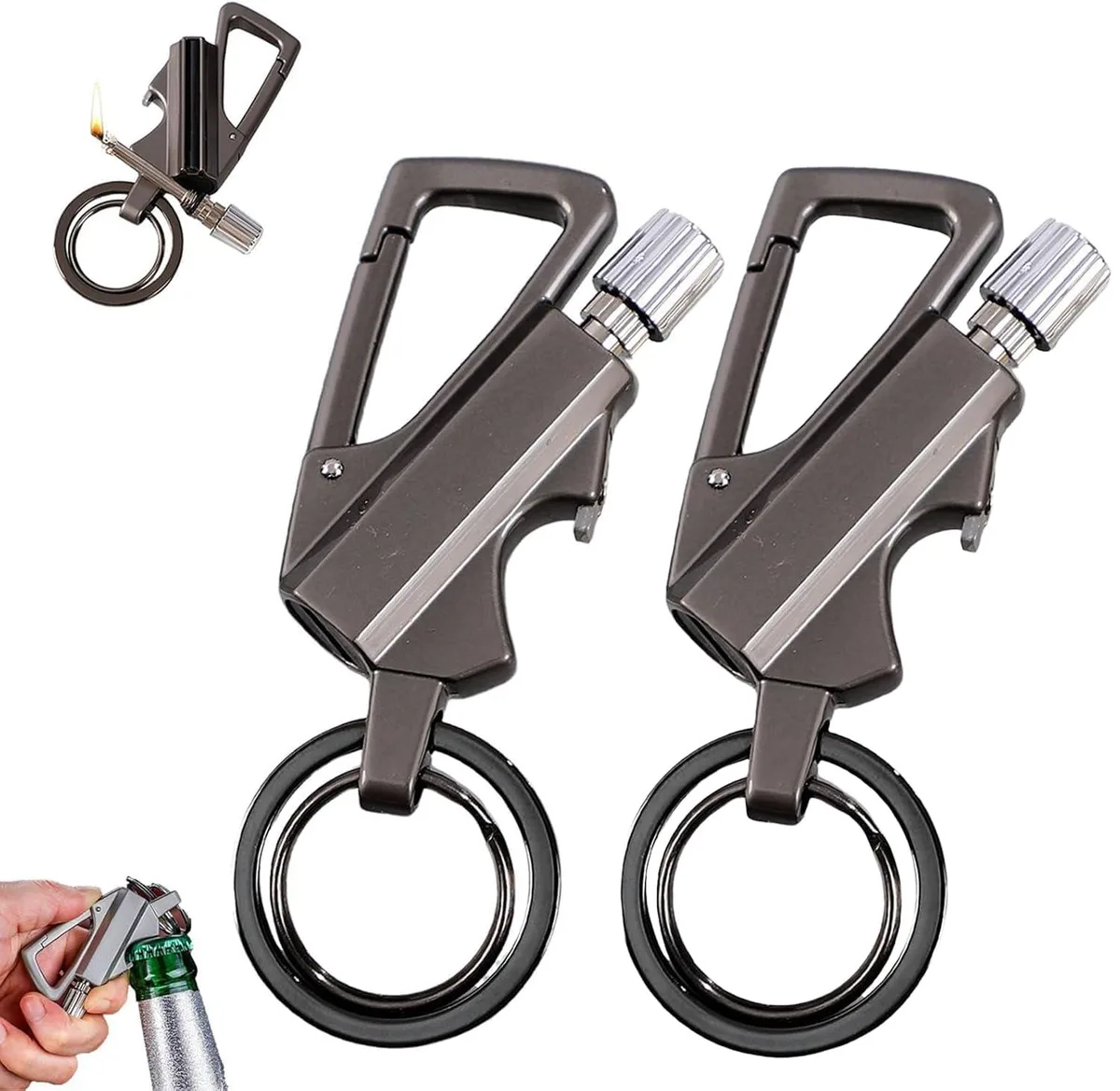  IJEUH Permanent Match Infinity Lighter 2 Pack Gold — product photo