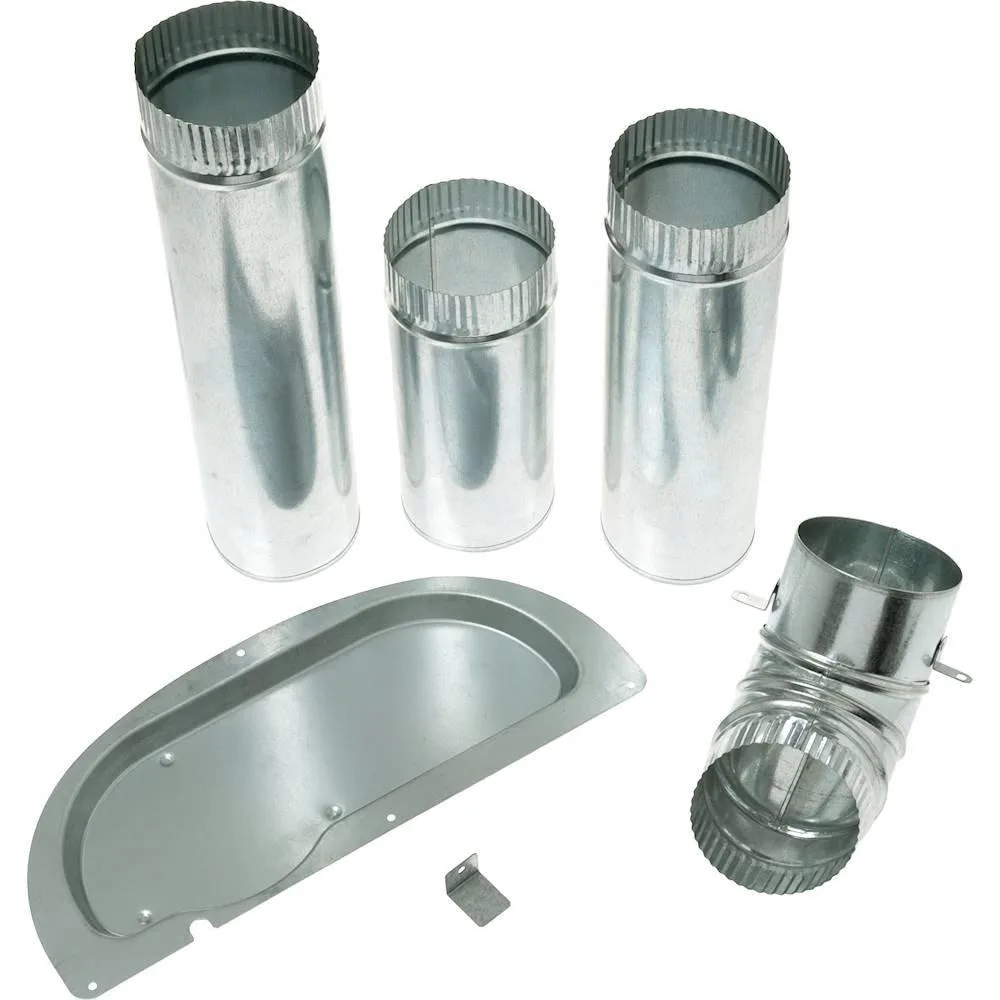 Silver rounded dryer side vent kit for GE front-load dryers